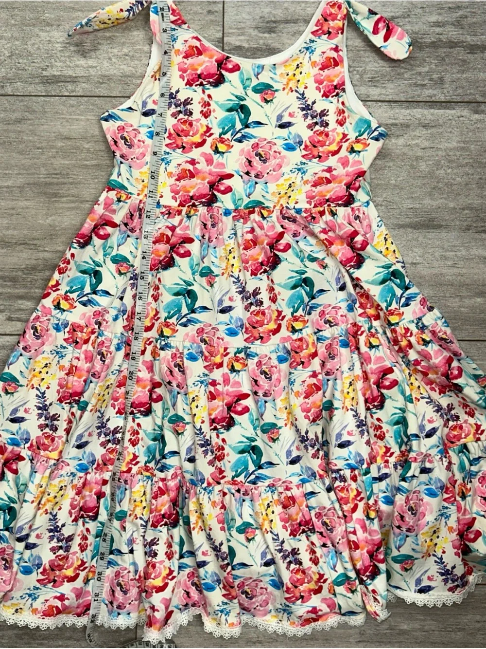 NWT Makena Lane Girls 12 Twirl Dress Florida Coast Floral Print